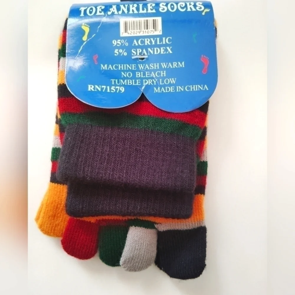 Colorful Toe Knee Socks